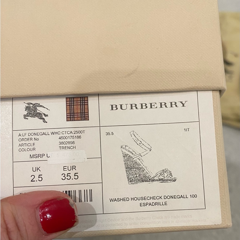 Burberry wedge espadrilles - Picture 4 of 4